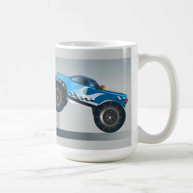Riesiges Monster Truck Speedway-Lover Design Kaffeetasse (Rechts)