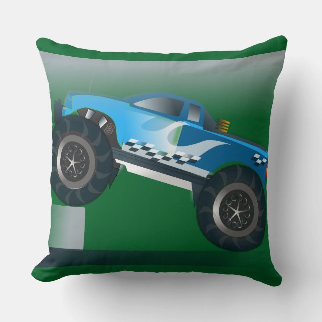 Riesiges Monster Truck Speedway-Lover Design Kissen (Vorderseite)