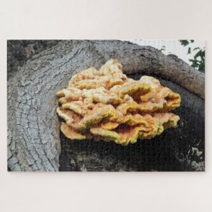 Riesiges Myzel-Puzzle des Schwefelporlings Puzzle