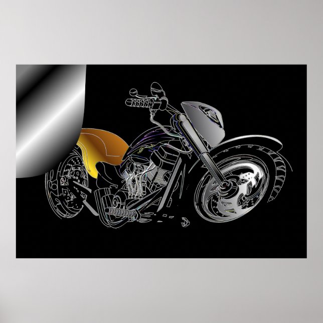Riesiges Page Curl Motorrad-Poster Poster (Vorne)