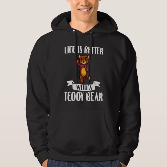 Riesiges Plüsch-Teddybär-Stofftier Hoodie (Vorderseite)