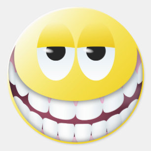 Riesiges Smile Face Runder Aufkleber