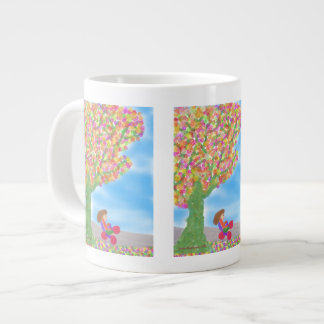 Riesiges Tassen-Dreirad unter einem magischen Baum Jumbo-Tasse