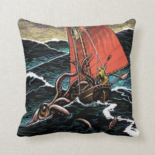 Riesiges Tintenfischthrow-Kissen Kissen