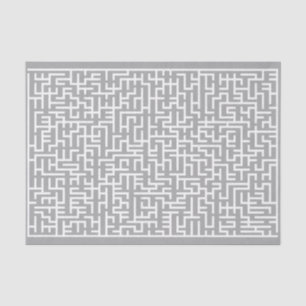 Riesiges weißes Labyrinth Seidenpapier