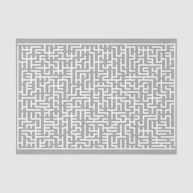 Riesiges weißes Labyrinth Seidenpapier (Vorderseite)