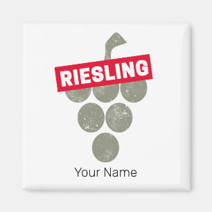 Riesling Rebe Vintage Weintrinker Trauben Design Magnet