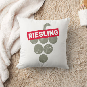 Riesling-Reben-Vintage-Weintrinker-Traubendesign Kissen