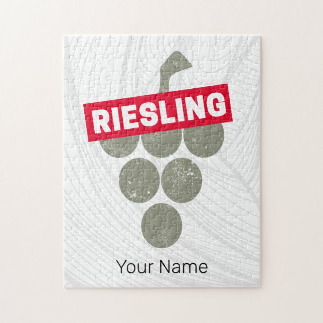 Riesling Wein Vintag Wein Drinker Traubendesign Puzzle (Vertikal)