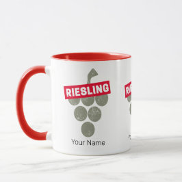 Riesling Wein Vintag Wein Drinker Traubendesign Tasse