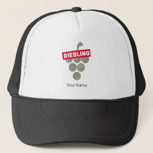 Riesling Wein Vintag Wein Drinker Traubendesign Truckerkappe