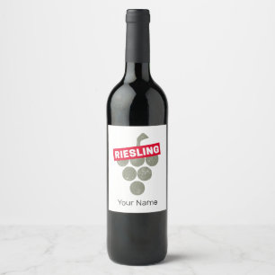 Riesling Wein Vintag Wein Drinker Traubendesign Weinetikett