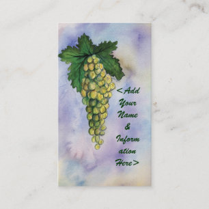 Riesling White Wine Trauben Business Cards Visitenkarte
