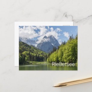 Riessersee Alps Garmisch Partenkirchen Bayern Feiertagspostkarte