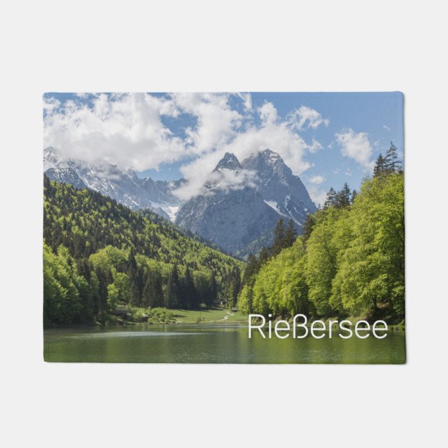 Riessersee Alps Garmisch Partenkirchen Bayern Fußmatte (Vorderseite)