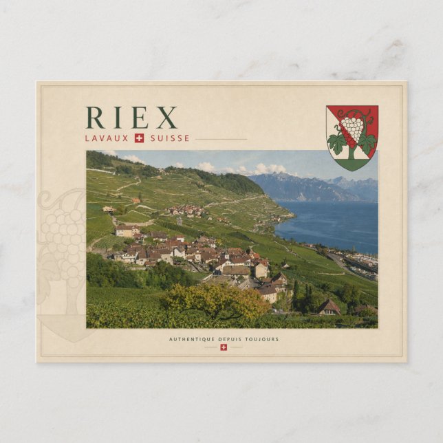 Riex, Lavaux - Schweiz Postkarte (Vorderseite)