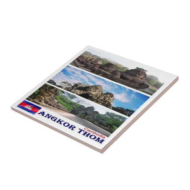 Rif. KH Cambodia, Angkor Thom, Fliese (Seite)