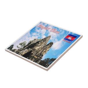 Rif. KH Kambodscha, Angkor Thom, Sieggate, Fliese