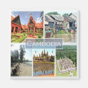 Rif. KH *Kambodscha, Angkor Wat, Phonom Penh, Kühl Magnet