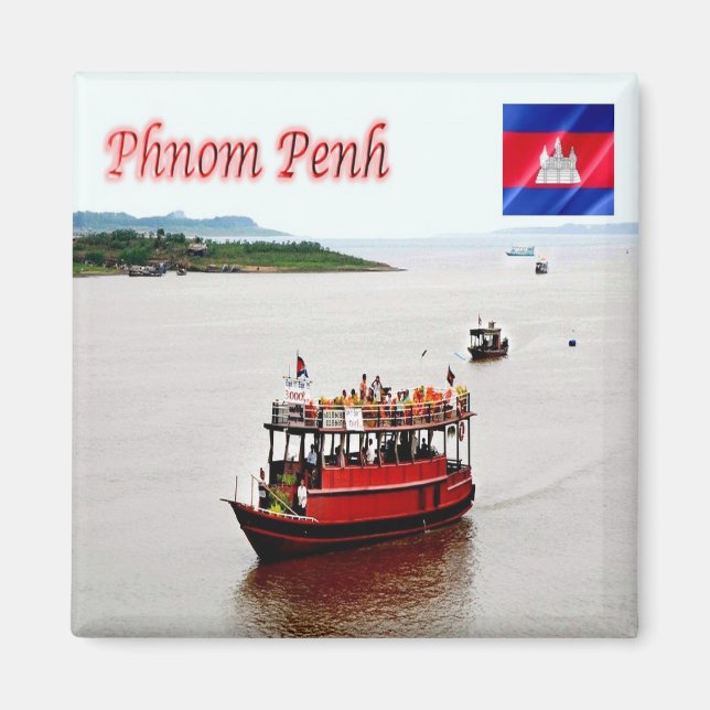 Rif. KH Kambodscha, Phnom Penh, Kühlschrank Magnet (Vorne)