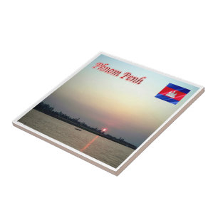 Rif. KH Kambodscha Sonnenaufgang in Phnom Penh Fliese