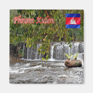 Rif. KH Kambodscha - Wasserfall bei Phnom Kulen Magnet