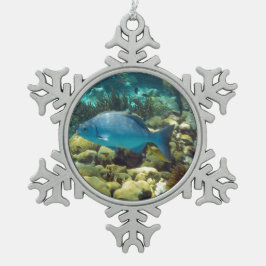 Riff-Fische Schneeflocken Zinn-Ornament