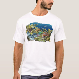 Riff-Fische über Elkhorn Korallen-T - Shirt