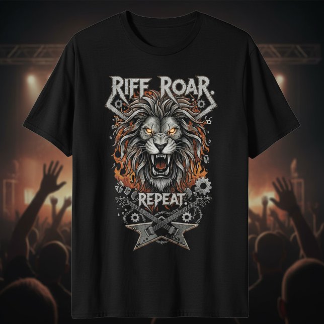 Riff. Roar. Repeat. Heavy Metal Music Tee (Von Creator hochgeladen)