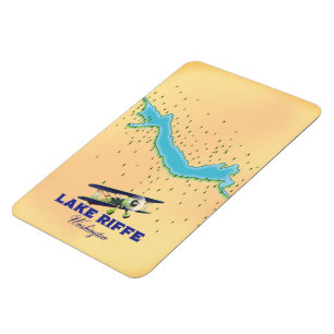 Riffe Lake Washington Map Magnet