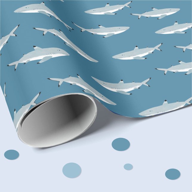 Riffhai Geschenkpapier (Black Tipped Reef Shark gift wrapping paper)