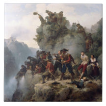 Riflemen verteidigen einen Bergpass (Karl Lessing)
