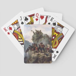 Riflemen verteidigen einen Bergpass (Karl Lessing) Spielkarten