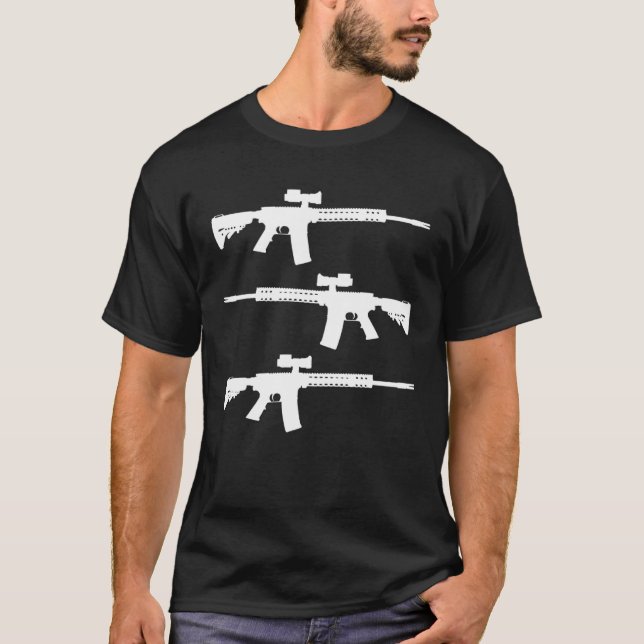 Rifles America Second Amendment Gun Conservative L T-Shirt (Vorderseite)
