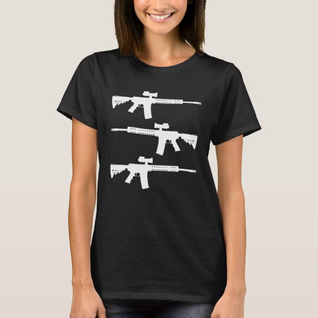 Rifles America Second Amendment Gun Conservative L T-Shirt (Vorderseite)