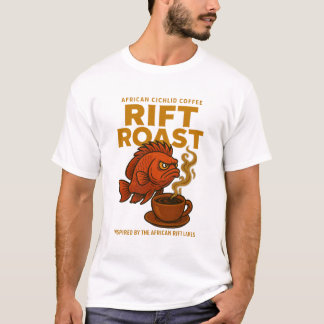 Rift Roast - African Cichlid Coffee Label T-Shirt