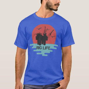 Rig Life Offshore Ölbohrinsel Hände Vintage 1 T-Shirt