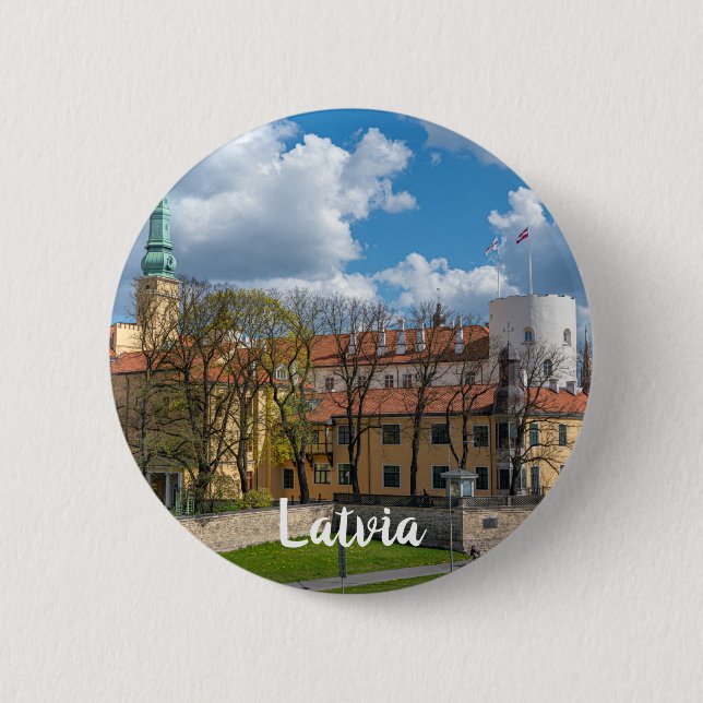 Riga Castle in Riga, Lettland Button (Vorderseite)