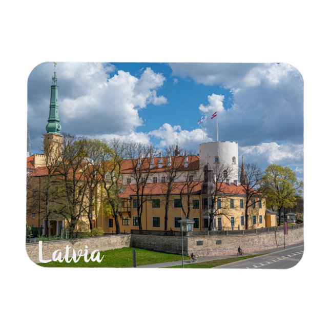 Riga Castle in Riga, Lettland Magnet (Horizontal)