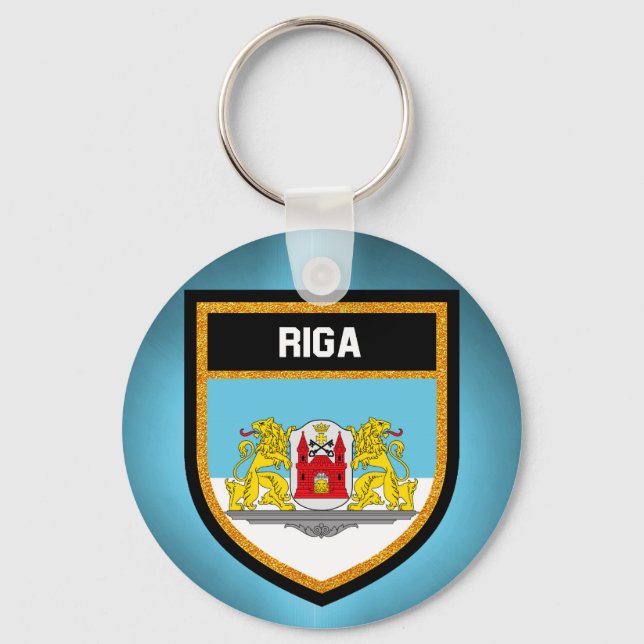 Riga Flag Schlüsselanhänger (Vorderseite)