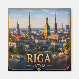 Riga Lettland Art Nouveau Stadt Reise ★ Magnet