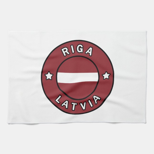 Riga Lettland Geschirrtuch (Horizontal)