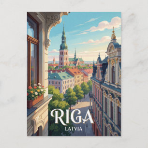 Riga Lettland Jugendstil-Architektur Reise Postkarte