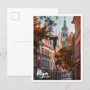Riga Lettland Kunst Reise berühmter Ort Postkarte