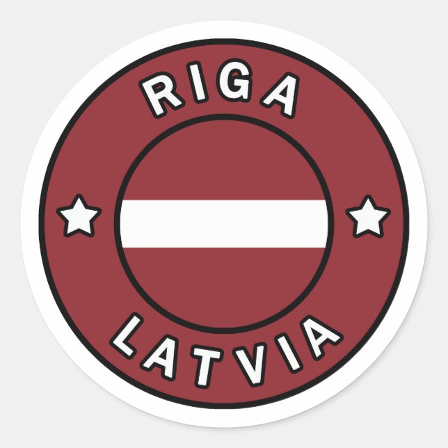Riga Lettland Runder Aufkleber (Vorderseite)