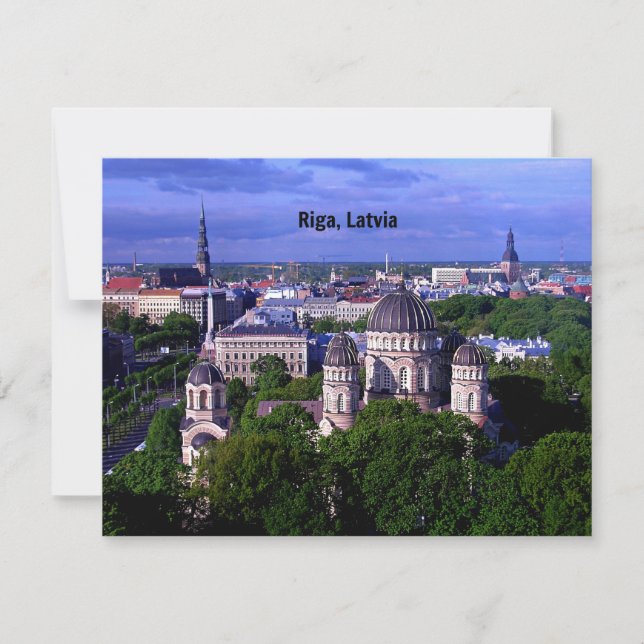 Riga, Lettland, Stadtbild Karte (Vorderseite)