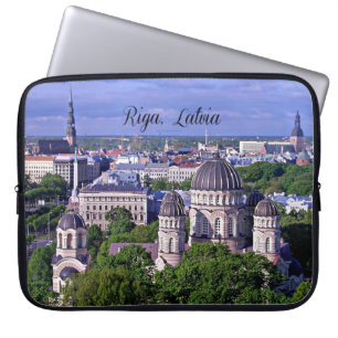 Riga, Lettland Stadtbild Laptopschutzhülle