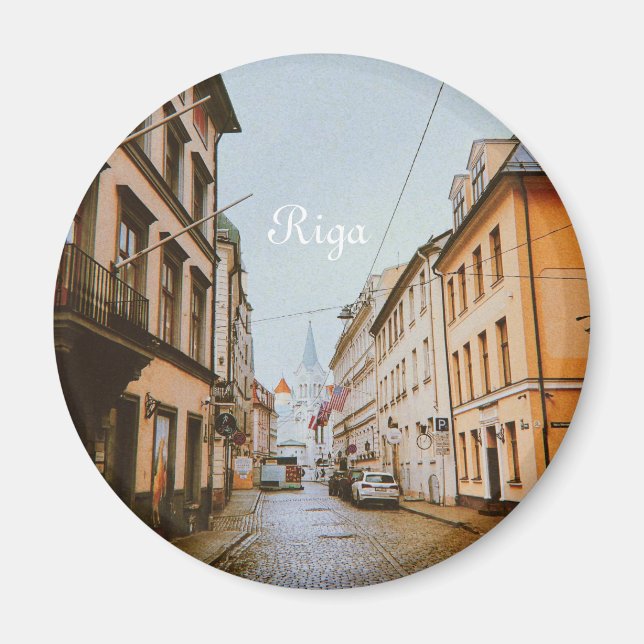 Riga, Lettland, Stadtbild Magnet (Vorne)