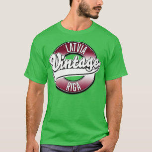Riga Lettland Vintage-Logo T-Shirt