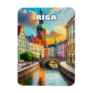Riga, Perle der Ostsee Magnet